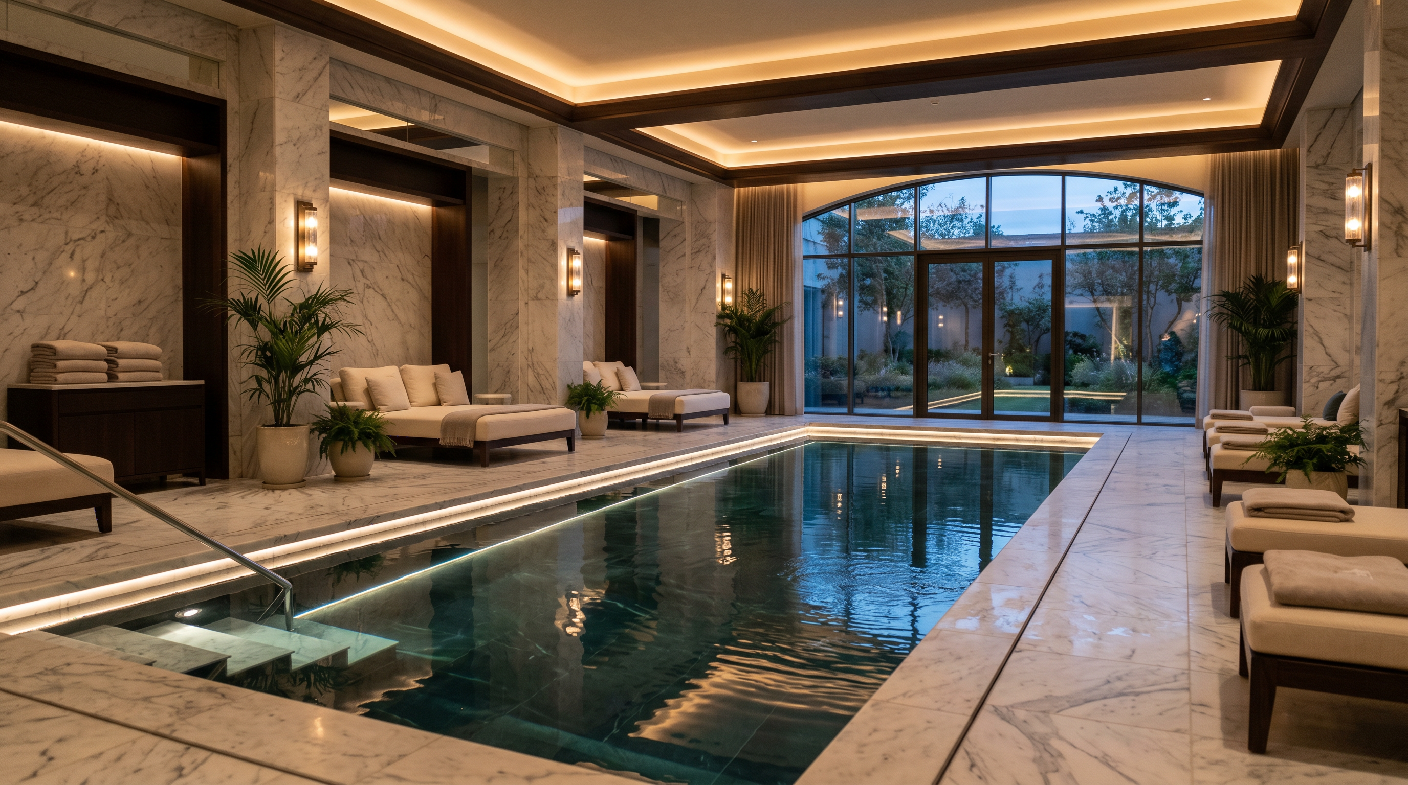 Hotel spa and wellness lounge